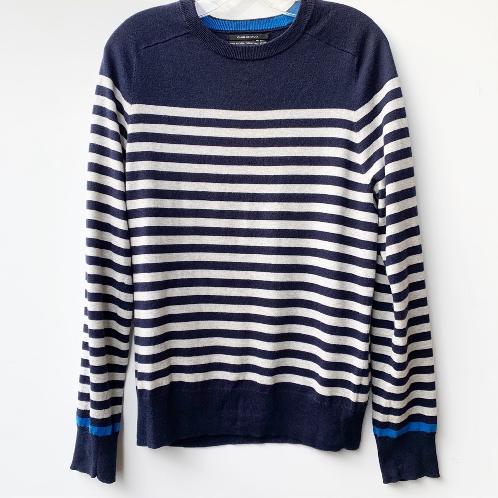 CLUB MONACO Cashmere Striped Sweater